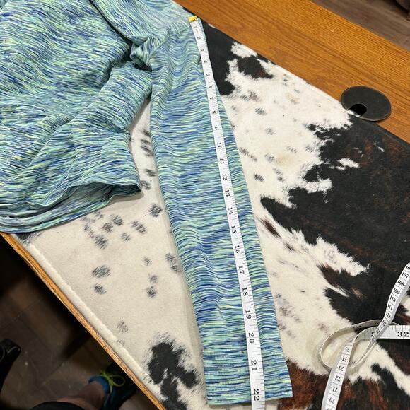 Athleta Space Dye Hooded Pullover Top Womens SZ XS Long Sleeve Stretch Hoodie - Picture 6 of 8